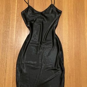 vintage bebe silk dress